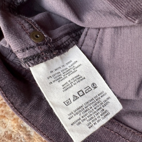 Anthropologie PILCRO AND THE LETTERPRESS Size 25 Deep Purple Serif Skinny Cords - Picture 5 of 6